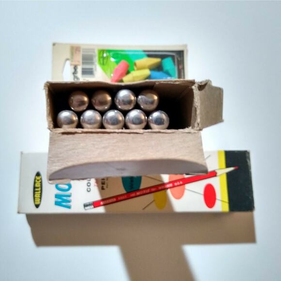 LOT of 3 Wallace Motif Colored Thin Line 6021 Sky Blue Pencils Pedigree Erasers - Picture 4 of 4